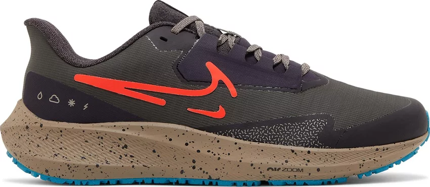

Мужские кроссовки Nike Air Zoom Pegasus 39 Shield Medium Medium Ash Crimson D07625-200 9,5, Коричневый, Nike Air Zoom Pegasus 39