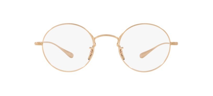 Pre-owned Oliver Peoples 0ov7972t Mcclory Bg Brushed Gold Round Unisex Eyeglasses In Clear