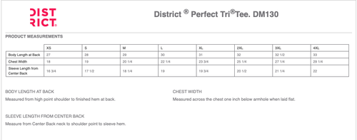 District DM130 Men's Perfect Tri Blend Crew Tee Plain Blank T-Shirt