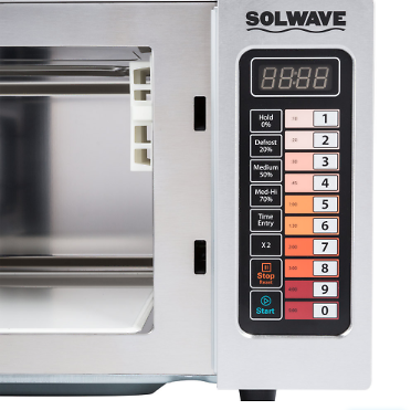 Solwave Stainless Steel Commercial Microwave Push Button Controls Resturant USA