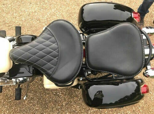Fits Royal Enfield Classic 500cc EFI classic 350CC UCE Front Rear Seat Black 