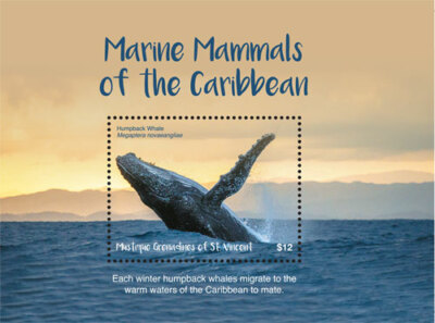 Mustique 2018 - Marine Mammals of the Caribbean, Humpback Whale - S/S - MNH