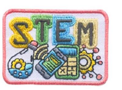 Boy Girl STEM Science Technology Engineering Math Fun Patches Badge GUIDE SCOUT