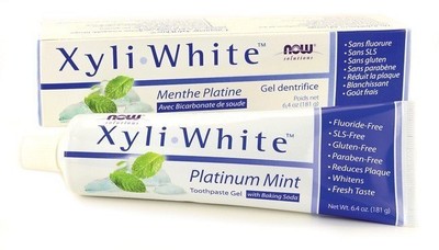 Зубная паста Now Foods XyliWhite Platinum с пищевой содой, тюбик 6,4 унции