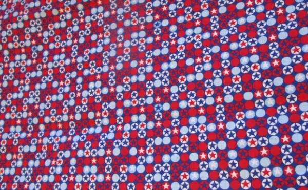 Red, White & Blue Stars Cotton Fabric BTHY