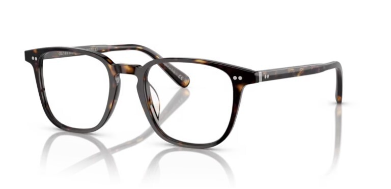 Pre-owned Oliver Peoples 0ov5532u 1009 362 Havana Soft Square 48mm Men's Eyeglasses In Clear
