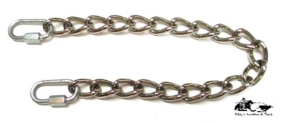 Quick Link Curb Chain w/links 13'' x 1/2'' Nickel Plated Eddys Tack West Texas