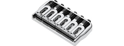 6-String US Fixed Guitar Bridge .125 Chrome