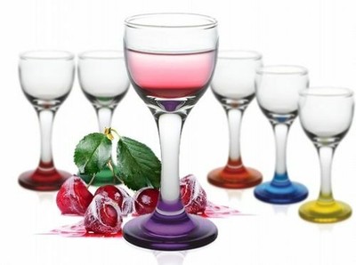 6 Schnapsgläser Likörgläser Tequilagläser Bunte Schnaps Shots Stamper Aperitif