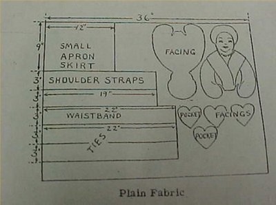SALE Vintage Bib Apron Full Size Pattern 1940s MAMMY Black Americana Sew Project