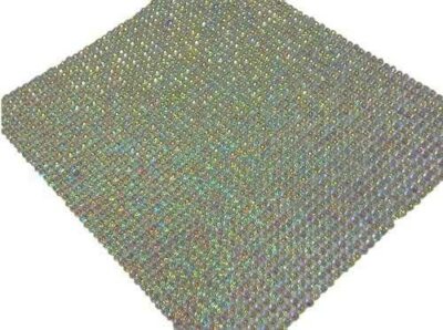 CraftbuddyUS 2000 2mm Bulk Sheet Self Adhesive Ab Clear Diamante Rhinestone Gems