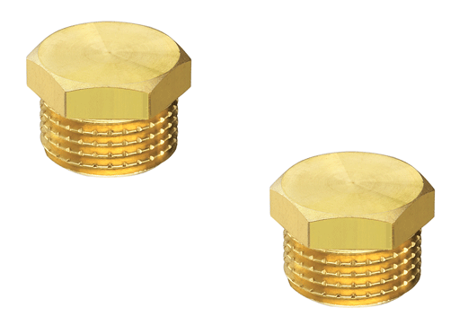 Set 2 Pezzi Tappo Maschio In Ottone Testa Esagonale Raccorderia Idraulica dfh