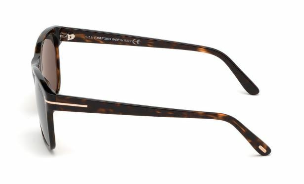 Pre-owned Tom Ford Ft 0698 Giulio 52d Dark Havana/gray Polarized Sunglasses
