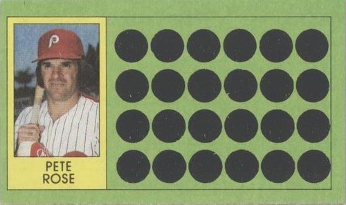 1981 Topps Baseball Scratch-Off - Pete Rose #62