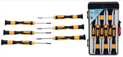 SET 6 PEZZI MINI CACCIAVITI DI PRECISIONE CON TESTA GIREVOLE TORX BGS