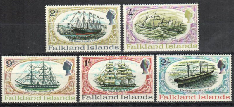Falkland Islands Stamp 192-196  - Ships