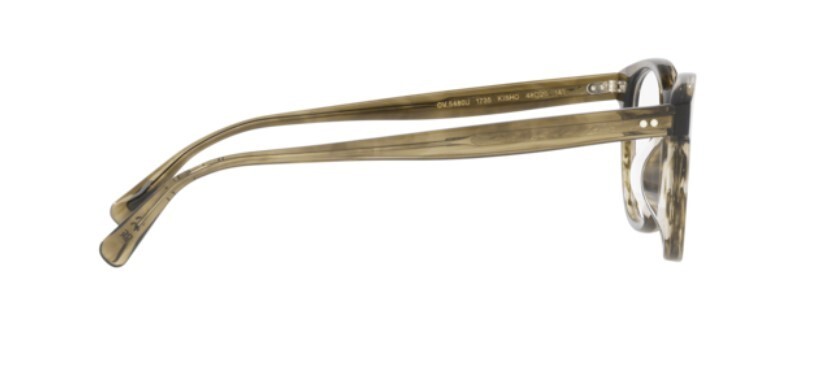 Pre-owned Oliver Peoples 0ov5480u Kisho 1735 Soft Olive Bark Green Unisex Eyeglasses In Clear