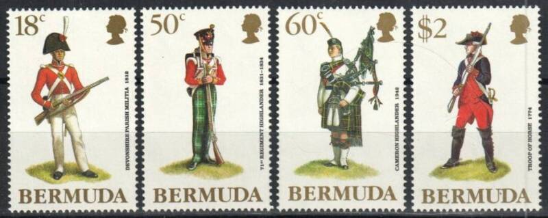 Bermuda Stamp 547-550  - Military uniforms