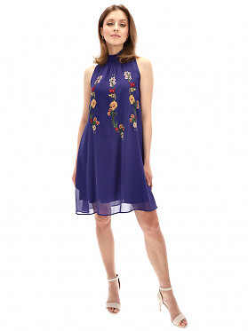

Женское платье Desigual Angy с цветочным принтом, синее,  лет, Синий