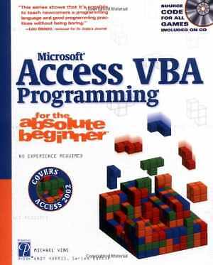 Microsoft Access VBA Programming for the - Paperback, by Vine Michael - Good c
