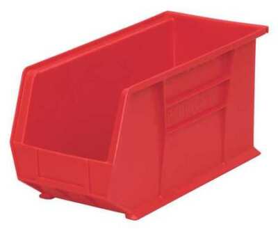 Akro-Mils 30265Red 60 Lb Hang & Stack Storage Bin, Plastic, 8 1/4 In W, 9 In H,