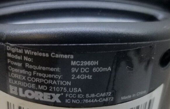SD PRO WIRELESS CAMERA MC2960H Add-on Wireless 720p HD Camera for LW2960 LW2750