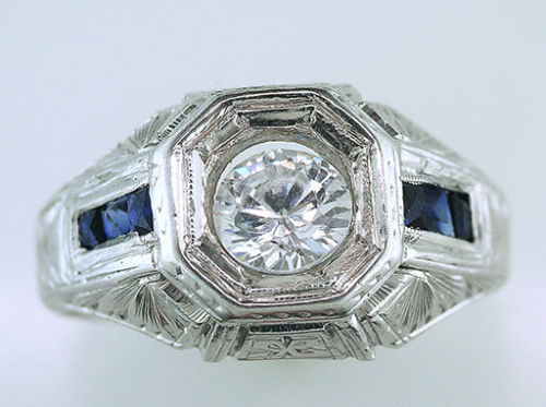 18k White Gold Rings for Men