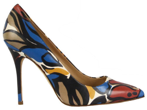 Women's Floral Leather Heels