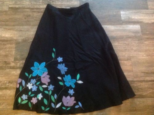 Linen Floral Skirts for Women