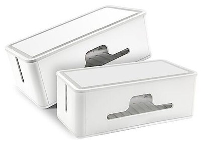 Extra Large Cable Management Box,Cover Hide Power Strips & Cords 2 Pack 