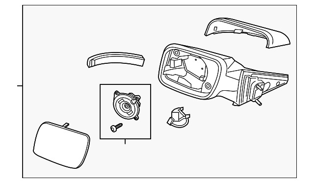 Genuine Exterior Door Mirror Outside Right Side BB5Z-17682-CAPTM