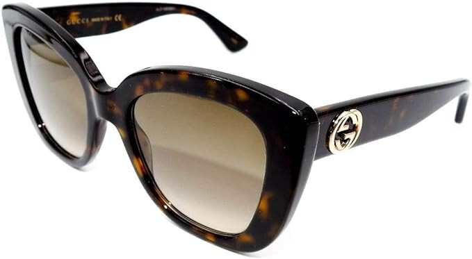 Pre-owned Gucci Womens  Sunglasses Tortoise W/brown Lens 52mm Bridge 20mm Temple 140mm