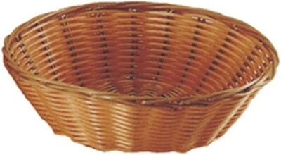 Update International 8'' Round Natural Color Woven Basket Plus Two Larger Baskets