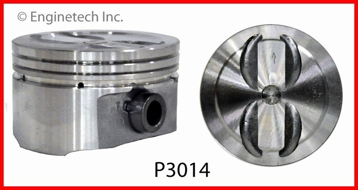Standard Bore Short Skirt Pistons Set for 1996-2002 GM Chevy SBC 5.7L 350 Vortec - Picture 2 of 2