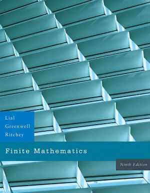 Finite Mathematics (9th Edition) - Hardcover, by Lial Margaret L.; - Good j