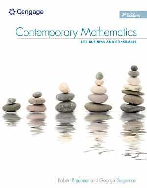 Contemporary Mathematics for - Paperback, by Brechner Robert; Bergeman - Good