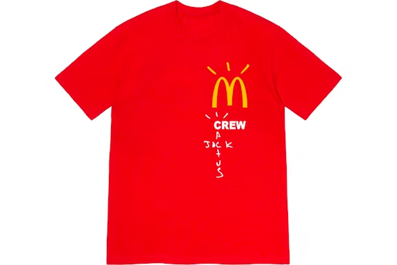 Travis Scott x McDonalds Crew Cactus Jack Shirt Size Large NEW ...