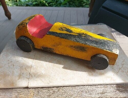 Vintage BSA Pine Derby Wood Race Car (As Found)