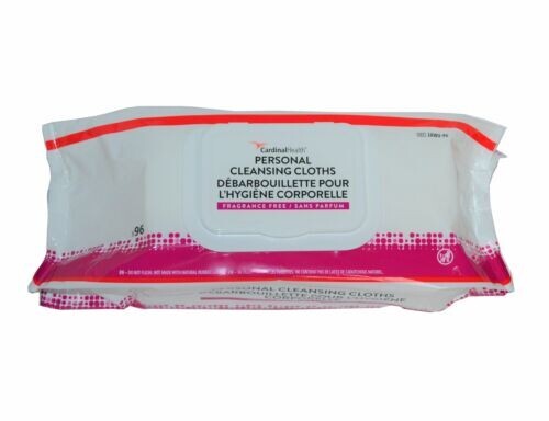 576ea Cardinal Health Rinse-Free Personal Adult Wipes 9 x 13" 2AWU-96