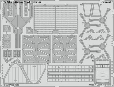 Eduard PE 72615 1/72 Short Stirling Mk.I exterior Detail set Italeri