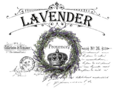 Vintage French Provence Lavender Furniture Transfers Waterslide Decals MIS595