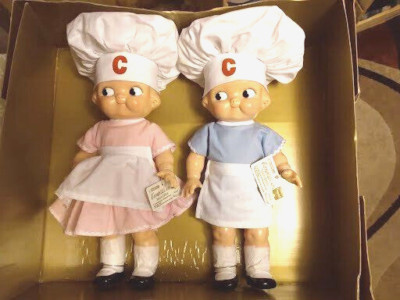 New in Box Vintage 12'' Campbell's Kids Special Millennium Edition Boy Girl Chefs