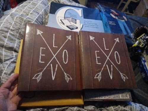 (2) The Paper Studio Love Arrows Post Bound Scrapbook Album 