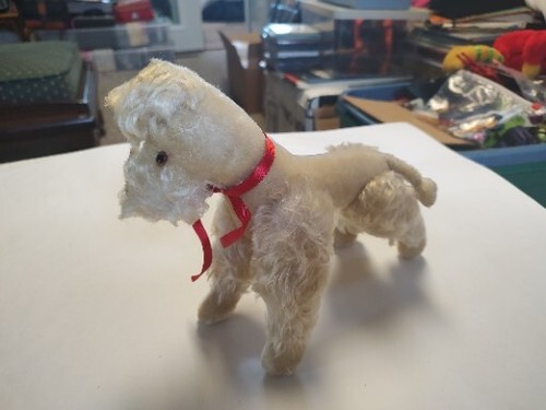 vintage Stuffed Poodle Made In Us Zone Germany
