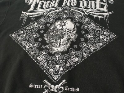 Trust No One Street Certified Black Hoodie Men's Large