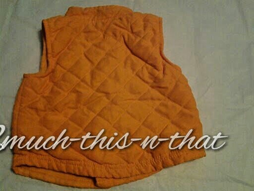 Infant Orange Vest SZ 6/9 Months Hike the Trails