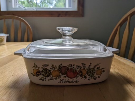VINTAGE CORNING WARE SPICE OF LIFE 1 QT. L’ECHALOTE CASSEROLE