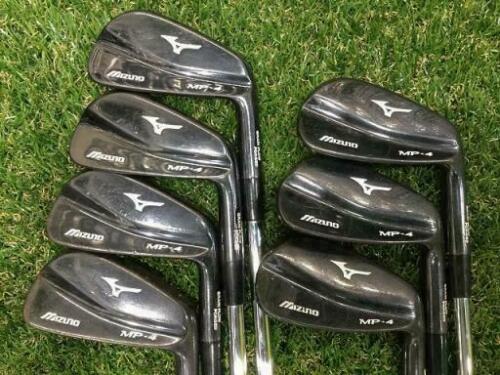 MIZUNO MP-4 BLACK TOUR ISSUE 7PC S-FLEX IRONS SET GOLF CLUBS MIZUNO MP-4 BLACK TOUR ISSUE 7PC S-FLEX IRONS SET GOLF CLUBS