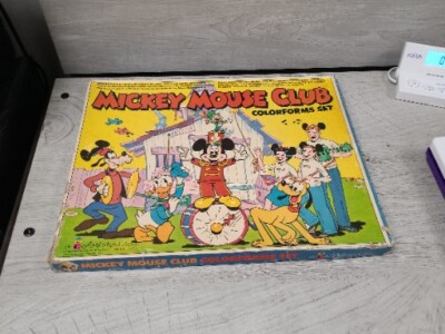 Vintage 1960's Mickey Mouse Club Colorforms Set Disney UNUSED Still On Card