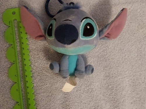 Disney Parks Lilo & Stitch Plush Blue Keychain Backpack Clip Stuffed Animal